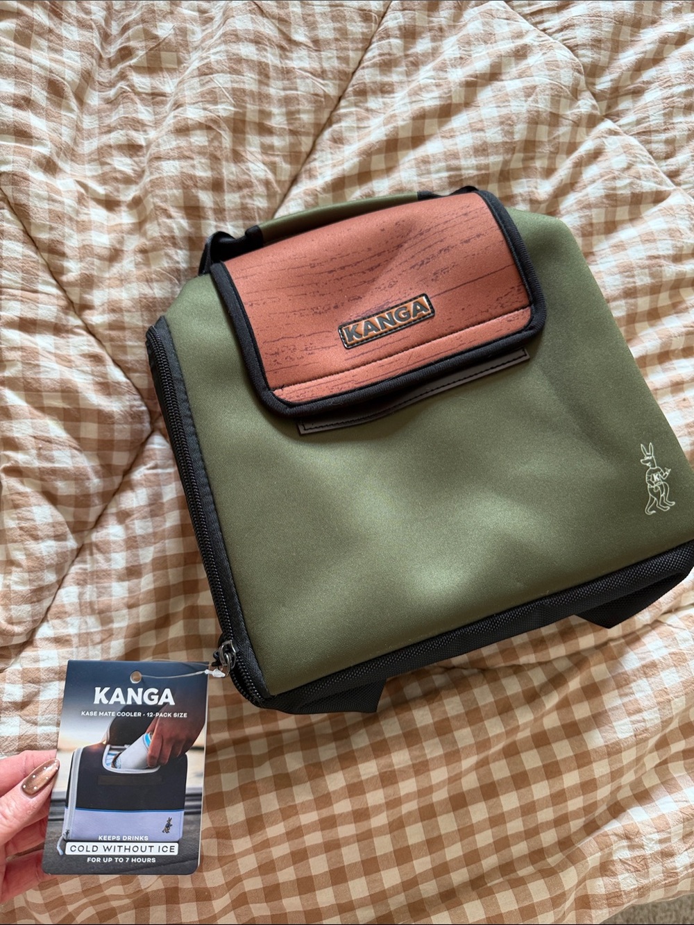 Olive & Tan Insulated Men's Cooler Bag